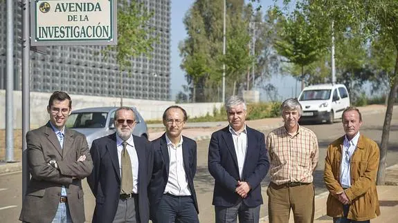 De izda a dcha, Pedro Miranda, José Agustín García, José Manuel Fuentes, Pedro Fernández, Fernando Beltrán y Luis Carlos Gómez