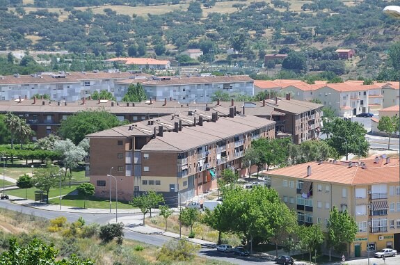 Vista de la barriada de Gabriel y Galán, una de las zonas con más viviendas sociales. :: palma