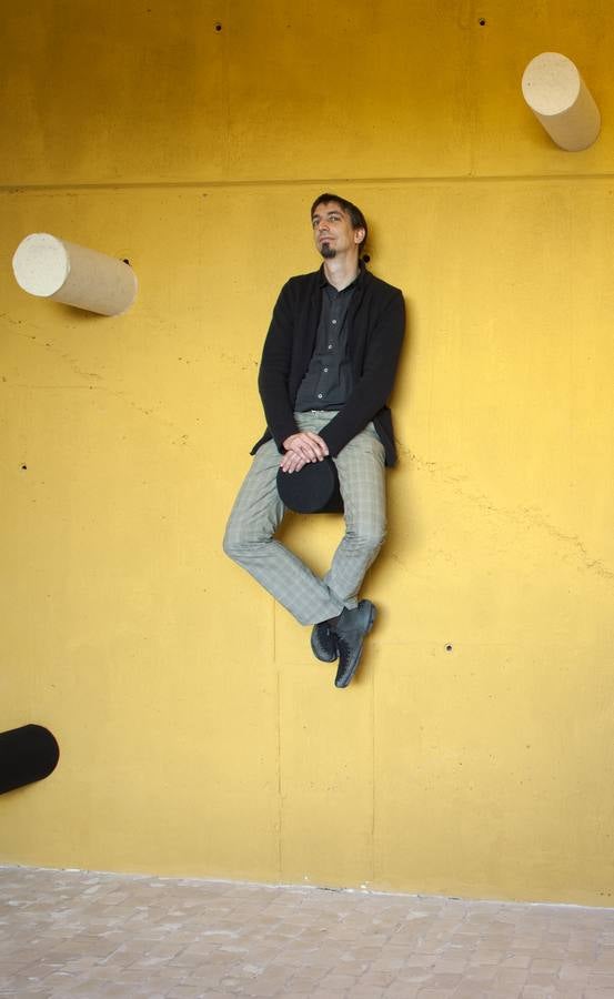 Krahe en el teatro de Zafra, su primera obra pública. :: miguel de guzmán