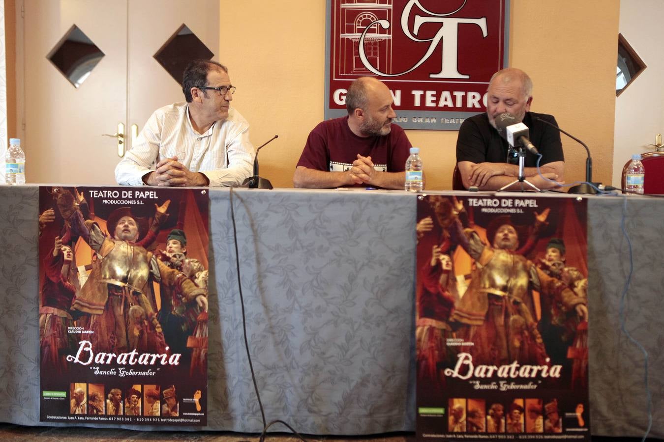 Imagen de la presentación de la obra, ayer por la mañana. 