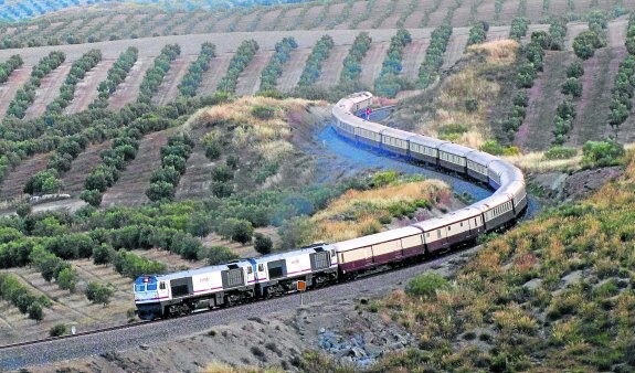 El Al Andalus serpentea entre los olivos en Jódar, que los árabes llamaron el 'almacén del aceite', que junto con Garcier es la primera productora de Jaén. :: Juan José Insa Sánchez 