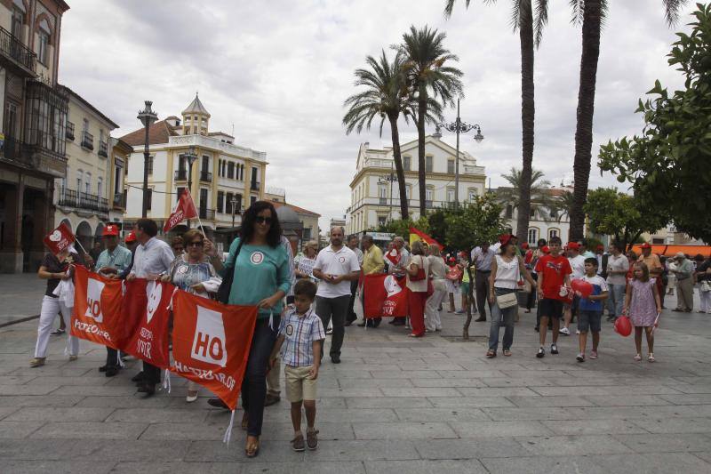 Imagen de la manifestación, esta mañana. 