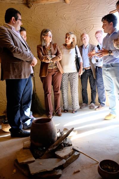 Visita de autoridades, esta mañana. 