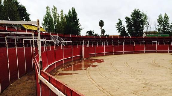 Estado en el que se encontraba la plaza de El Corza a  primera hora de esta mañana