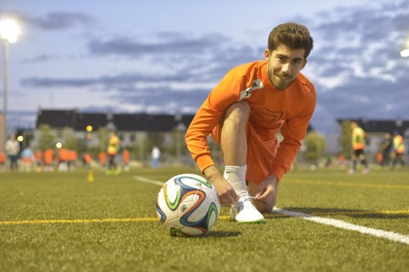 Sito, ayer antes de entrenar en las instalaciones de El Vivero. :: j. v. arnelas