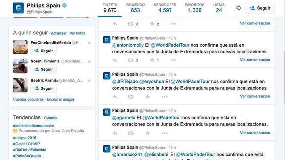 Un patrocinador del torneo de pádel afirma en Twitter que la Junta busca alternativas al Anfiteatro