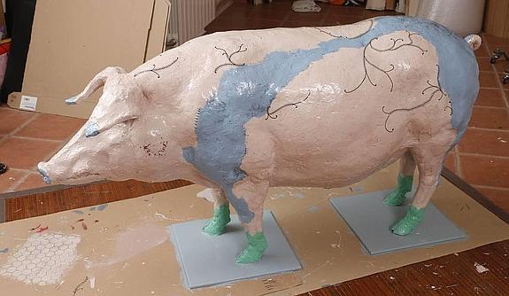 El cerdo creado por Virginia Rivas.