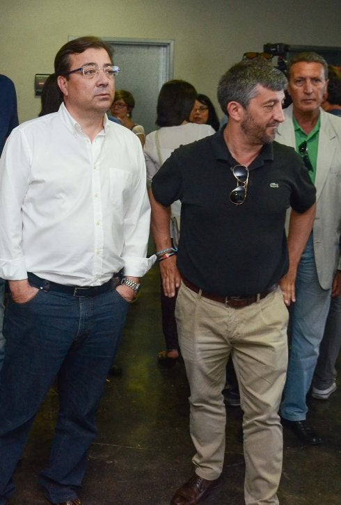 Vara y Calderón, el pasado sábado en Badajoz. :: c.m.