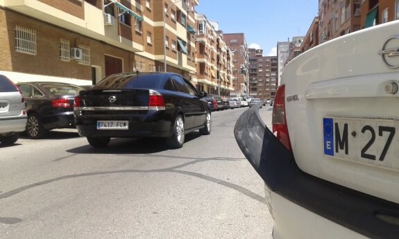 Uno de los coches afectados en el accidente del lunes. :: hoy