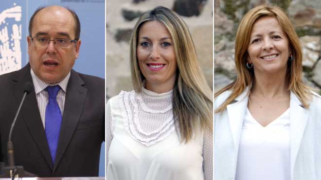 Valentín Pacheco, María Guardiola y Marisa Caldera. 