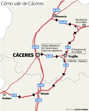 De Cáceres a Badajoz o Plasencia por Trujillo