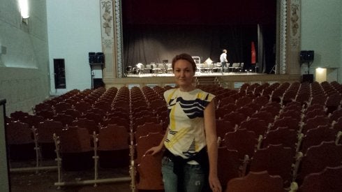 Ana García en el teatro Carolina Coronado. :: g. c.