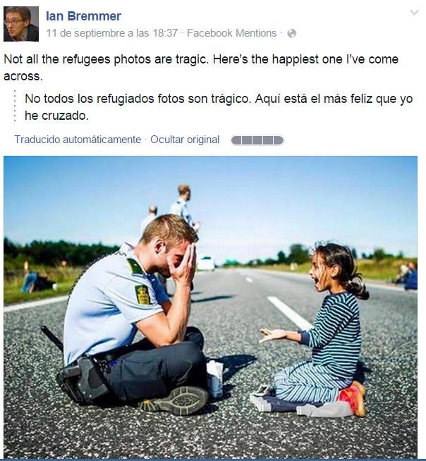 Las payasadas de un policía danés con una niña fueron compartidas miles de veces  