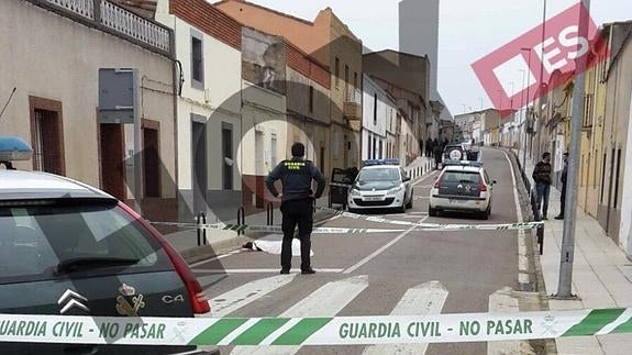 Imagen del lugar del suceso que circula por las redes sociales entre los vecinos de la localidad pacense