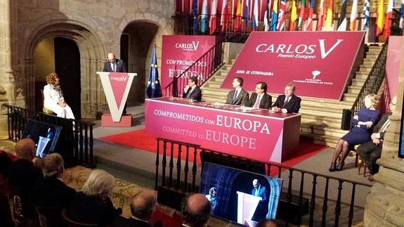 Entrega del premio Carlos V en el Monasterio de Yuste:: 
