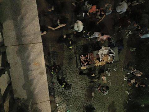 Uno de los puestos de comida