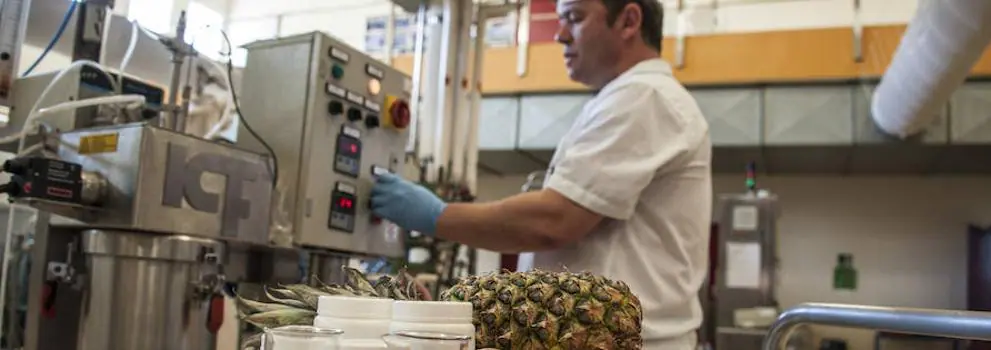 Frutas y extractos en los laboratorios de Ctaex. 