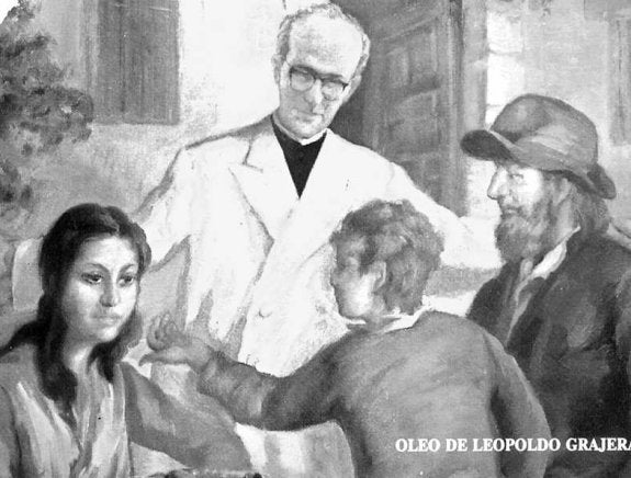 Óleo de Leopoldo Grajera dedicado al Padre Rafael. :: hoy