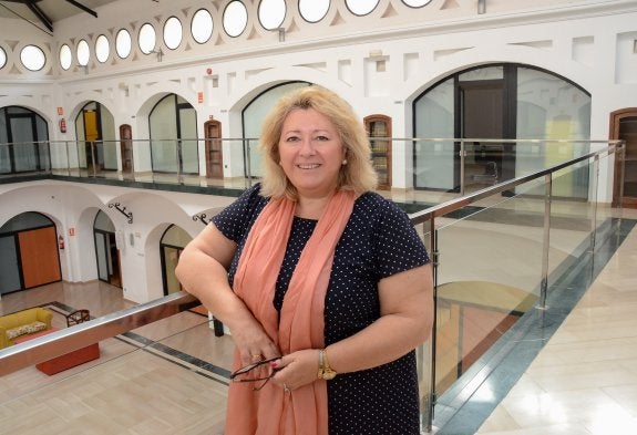 Filomena Peláez, en el Colegio de Abogados de Badajoz. :: casimiro moreno