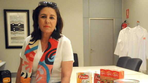 Celia Santos Blanco, en las instalaciones de Carnes y Vegetales en Mérida, la antigua Carcesa.