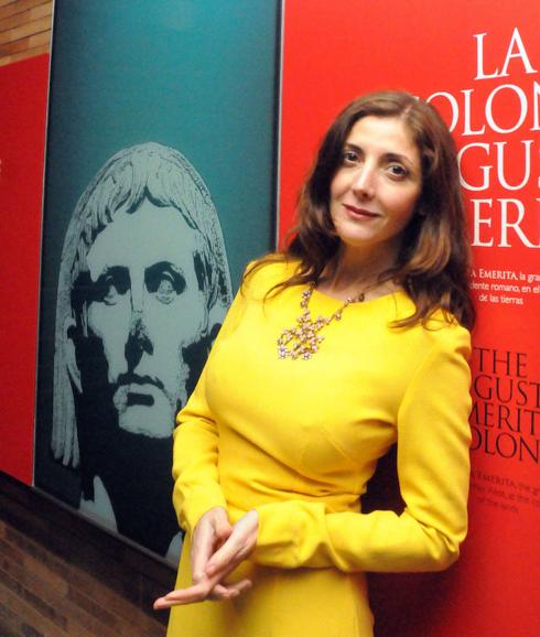 Espido Freire, en el Museo Romano de Mérida