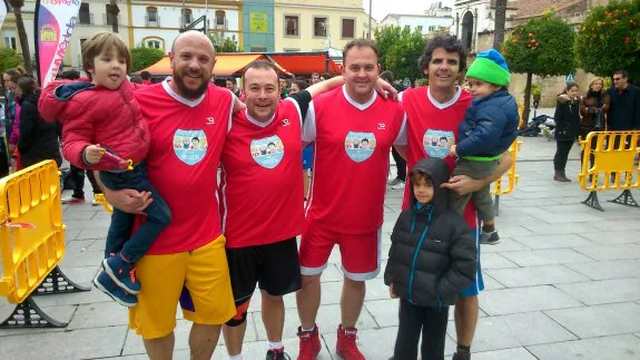 Frera, Juanjo, Osuna y Sule Vadillo en el 3x3 de la FExB celebrado en Mérida hace un año. :: CEDIDA