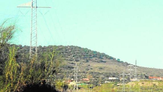 Líneas de alta tensión cerca de Mérida. 