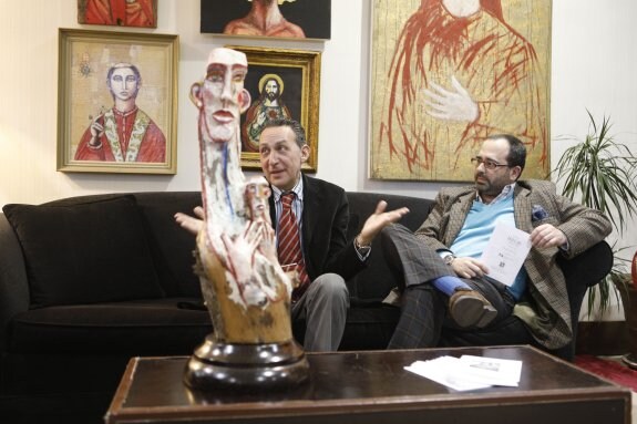 Sotomayor junto a Francis Acedo en el Hotel Ágora. :: armando