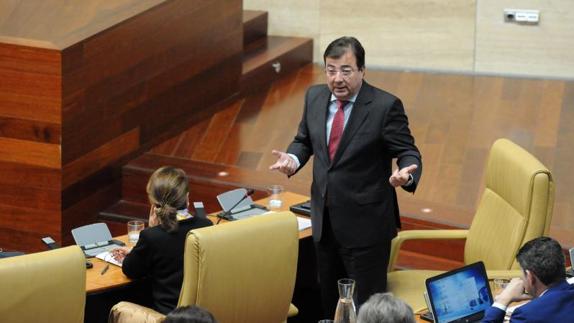 Vara, durante el pleno en la Asamblea::