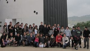 Alumnos y profesores en el Teatro Municipal de Zafra. ::
VÍCTOR PAVÓN