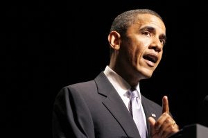 Obama, ayer, durante una comparecencia en Washington. ::
REUTERS