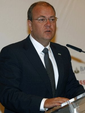 José Antonio Monago, ayer en Madrid. ::                             EFE