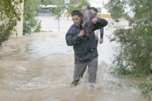 Inundación en la zona de la Ribera del Marco en noviembre del 2006. ::                             HOY