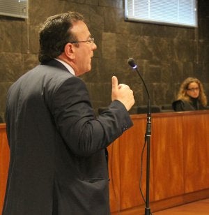 Miguel Ángel S. M. el día en que fue juzgado en Cáceres. ::                             HOY