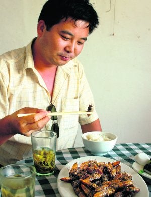 Los chinos consumen también cucarachas fritas. Dicen que les aportan muchas proteínas. ::
Z.A.
