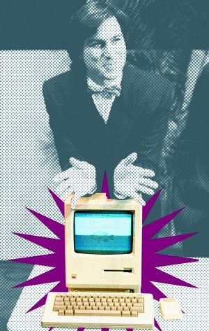 El primer Macintosh ya incorporaba una interfaz gráfica similar a las actuales y un ratón de un solo botón. ::                             E. H.