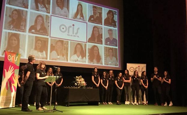 Un momento de la gala con todo el quipo de Oris sobre el escenario 
