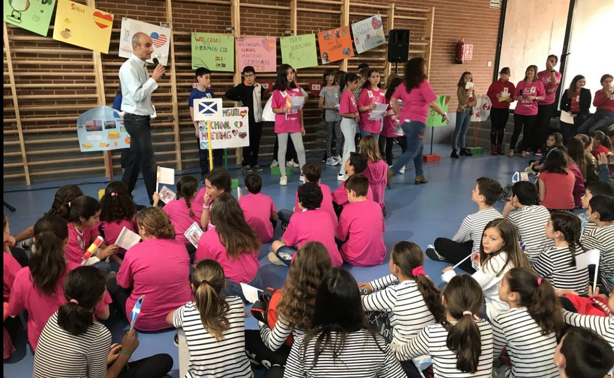 Uno de los encuentros bilingües celebrados en el Germán Cid en el curso pasado 