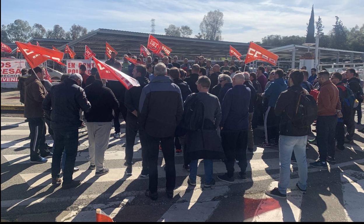 Una de las últimas concentraciones de los trabajadores 