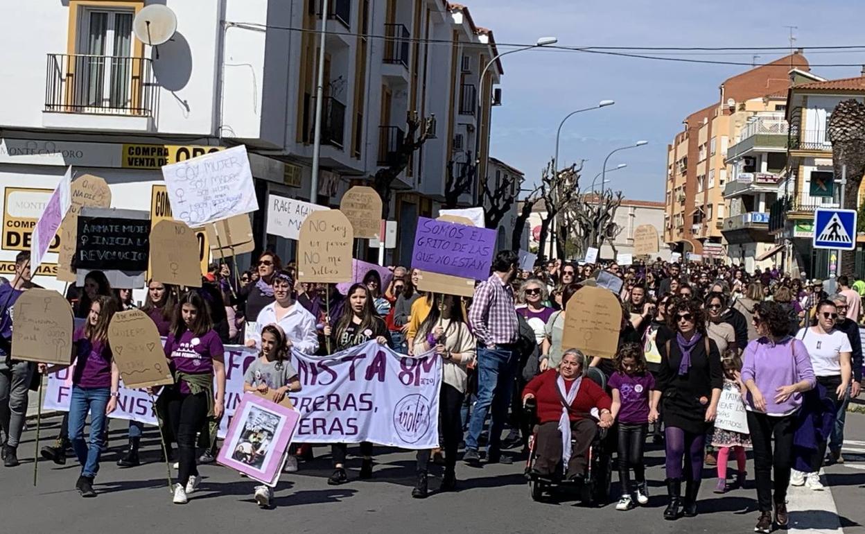 Manifestación por las calles de Zafra 