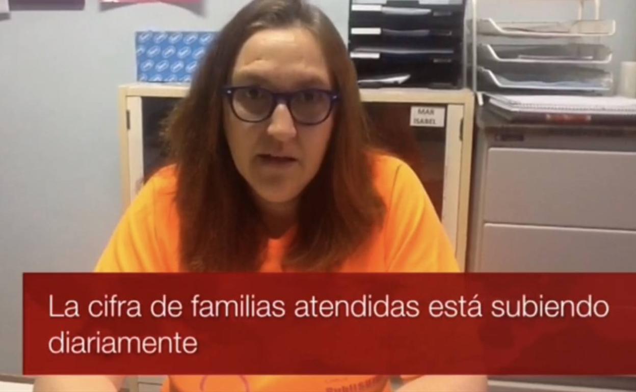 La presidenta, Nanda Sánchez, durant elas declaraciones 