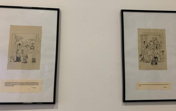 Dos de las láminas expuestas