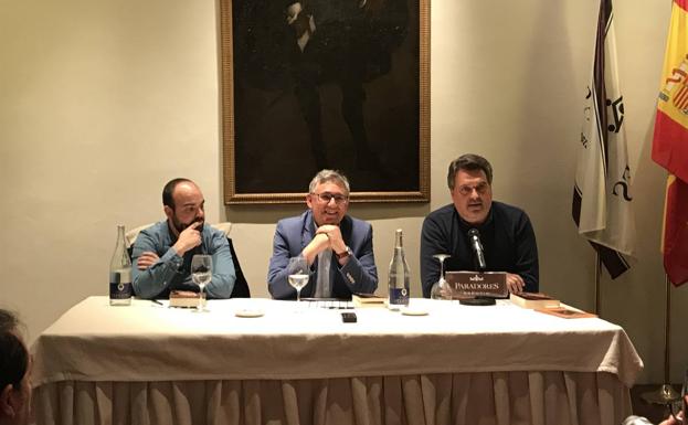 Luciano Feria durante la presentación de su novel en marzo de 2019 