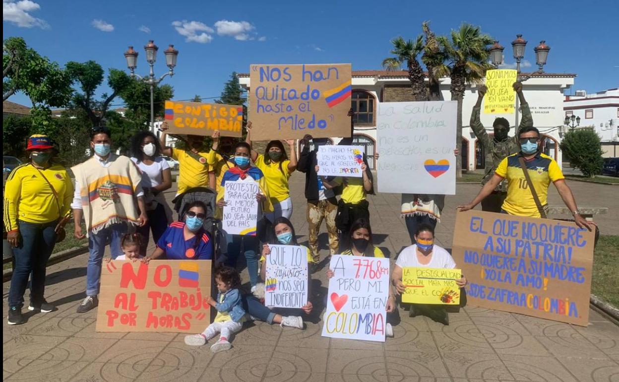 Algunos de los participantes dn la manifestación 
