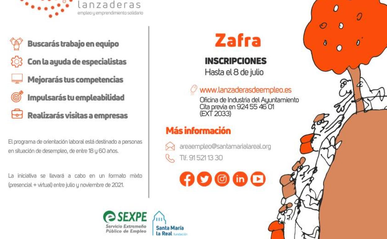 Zafra contará en julio con una nueva Lanzadera de Empleo para 20 personas desempleadas