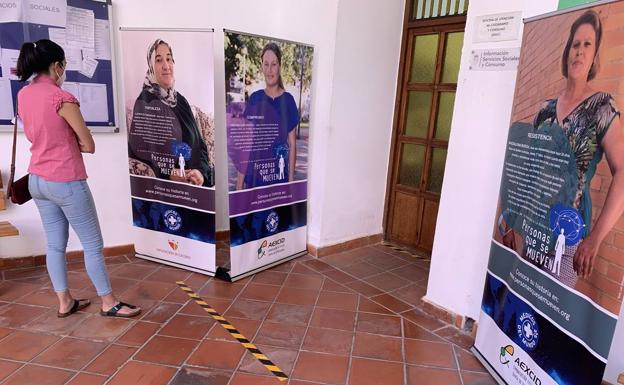 Una parte de la muestra en el patio del Ayuntamiento 