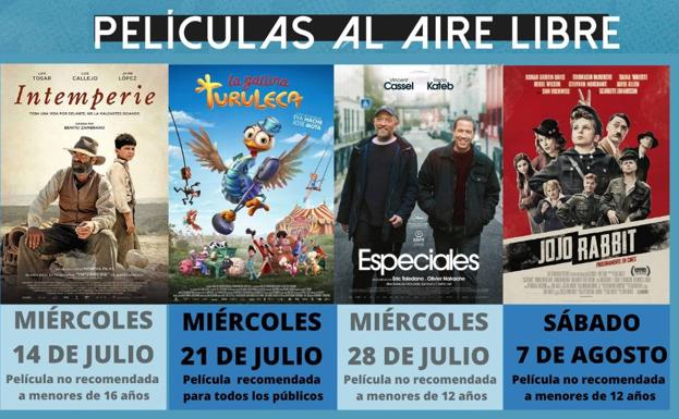 Películas que se verán al aire libre 