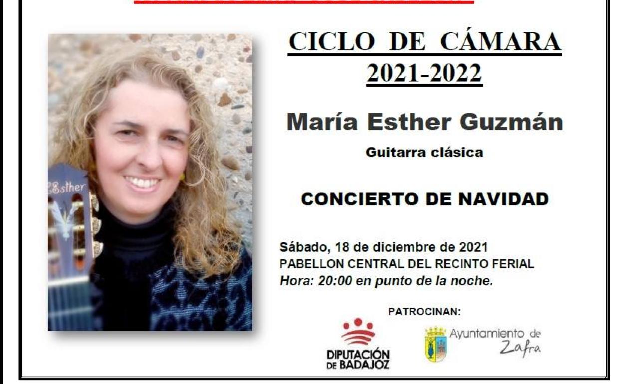 La guitarrista María Esther Guzmán ofrecerá el concierto de Navidad de Juventudes Musicales de Zafra este sábado