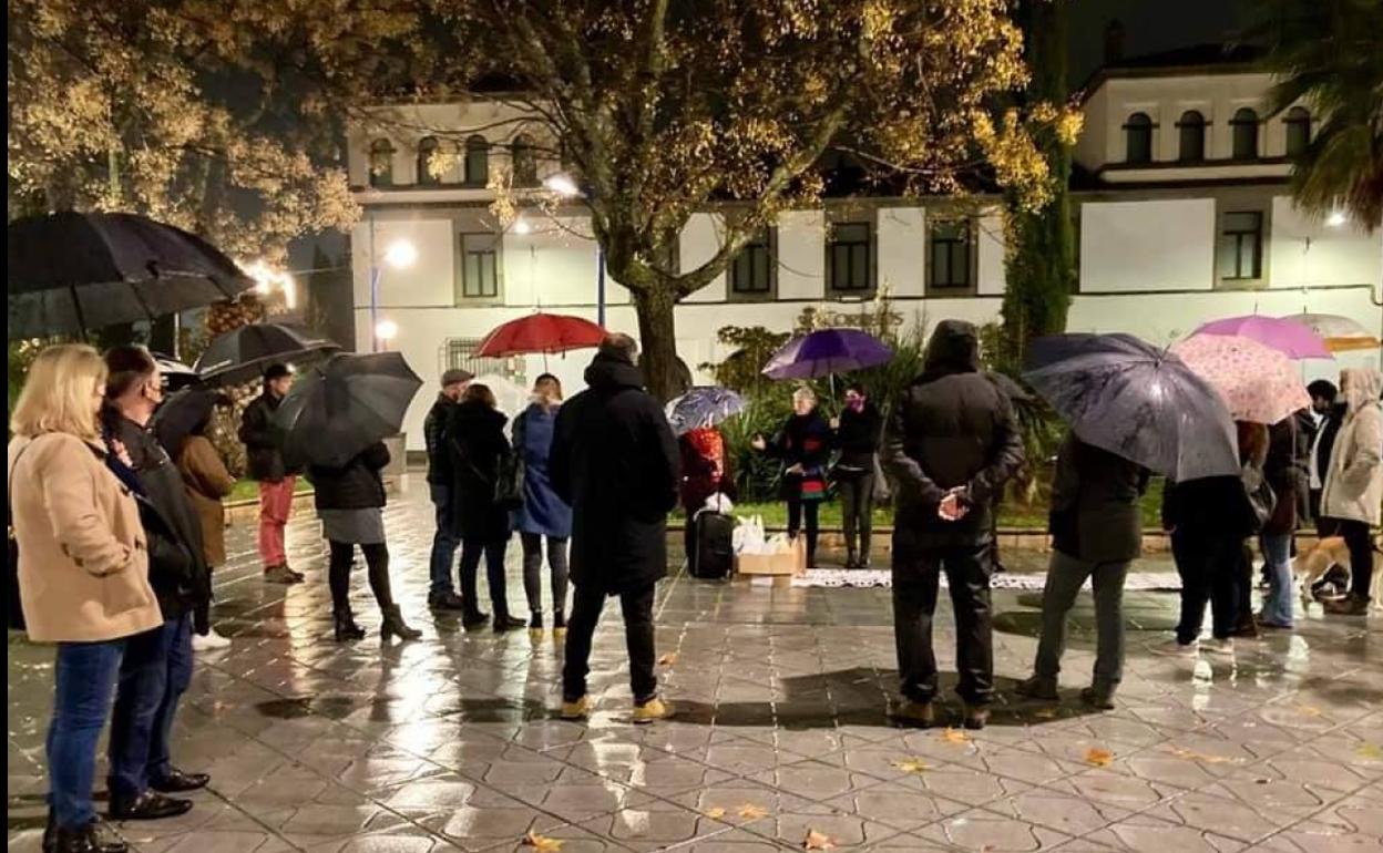 última concentración convocada por Zafra Violeta el 25 de diciembre 