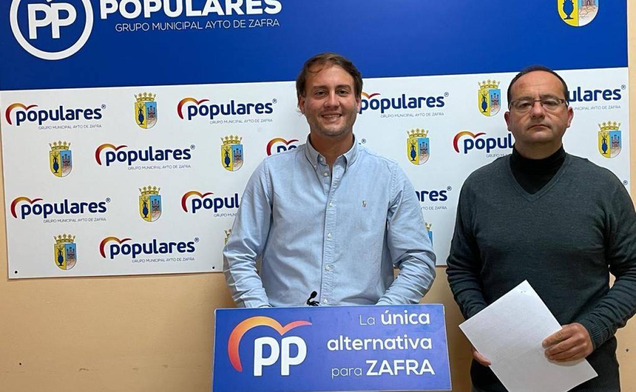 Alejandro Carvajal y Javier Domingo Jaramillo durante la rueda de prensa 